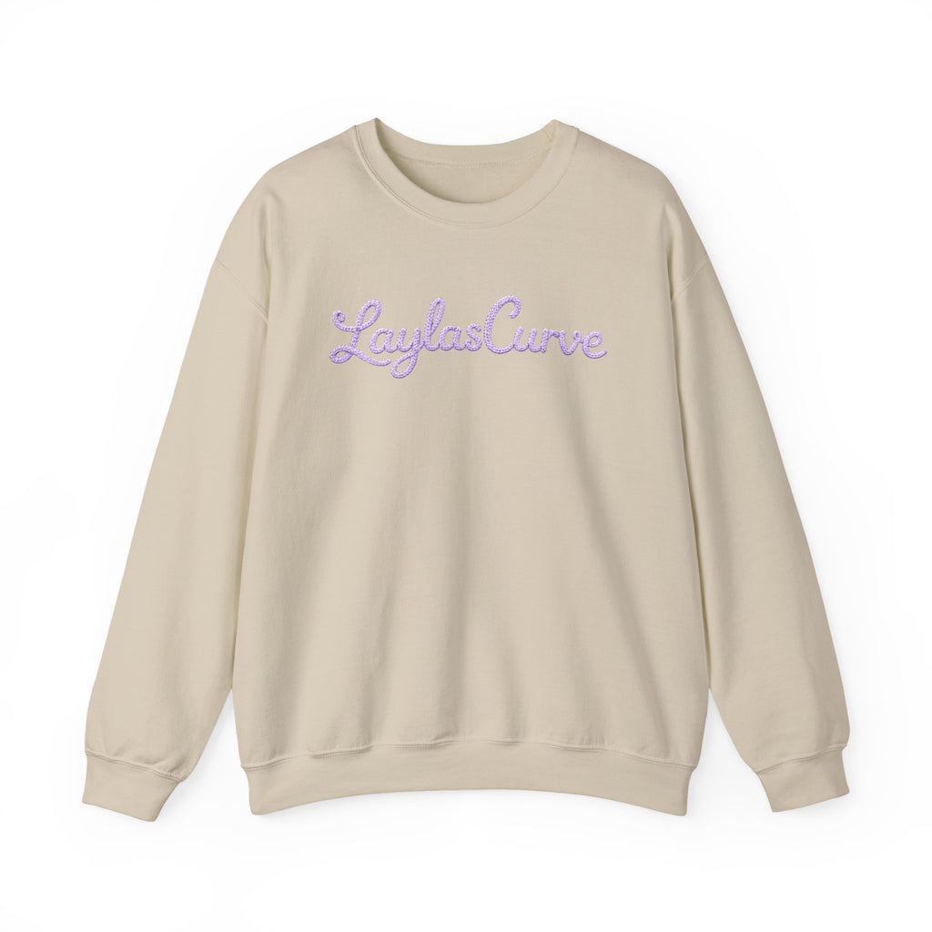 Crochet-Look 'Love' Crewneck Sweatshirt