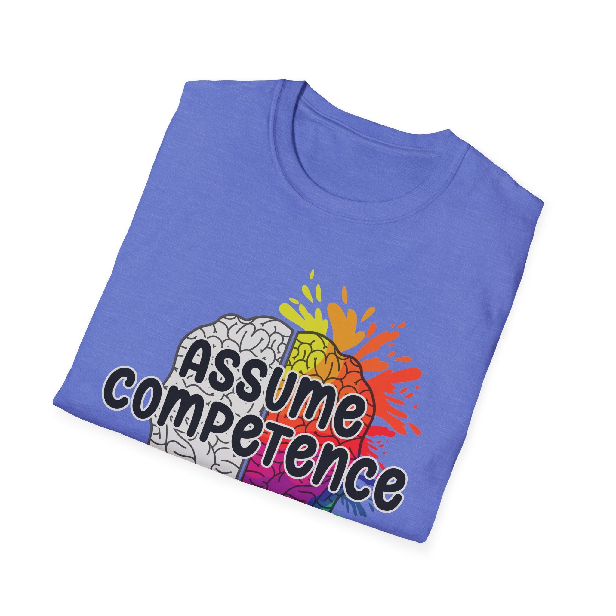 Assume Competence Brain T-Shirt — Neurodiversity Pride Tee