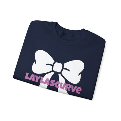 LAYLASCURVE Inspirational Love Bow Sweatshirt