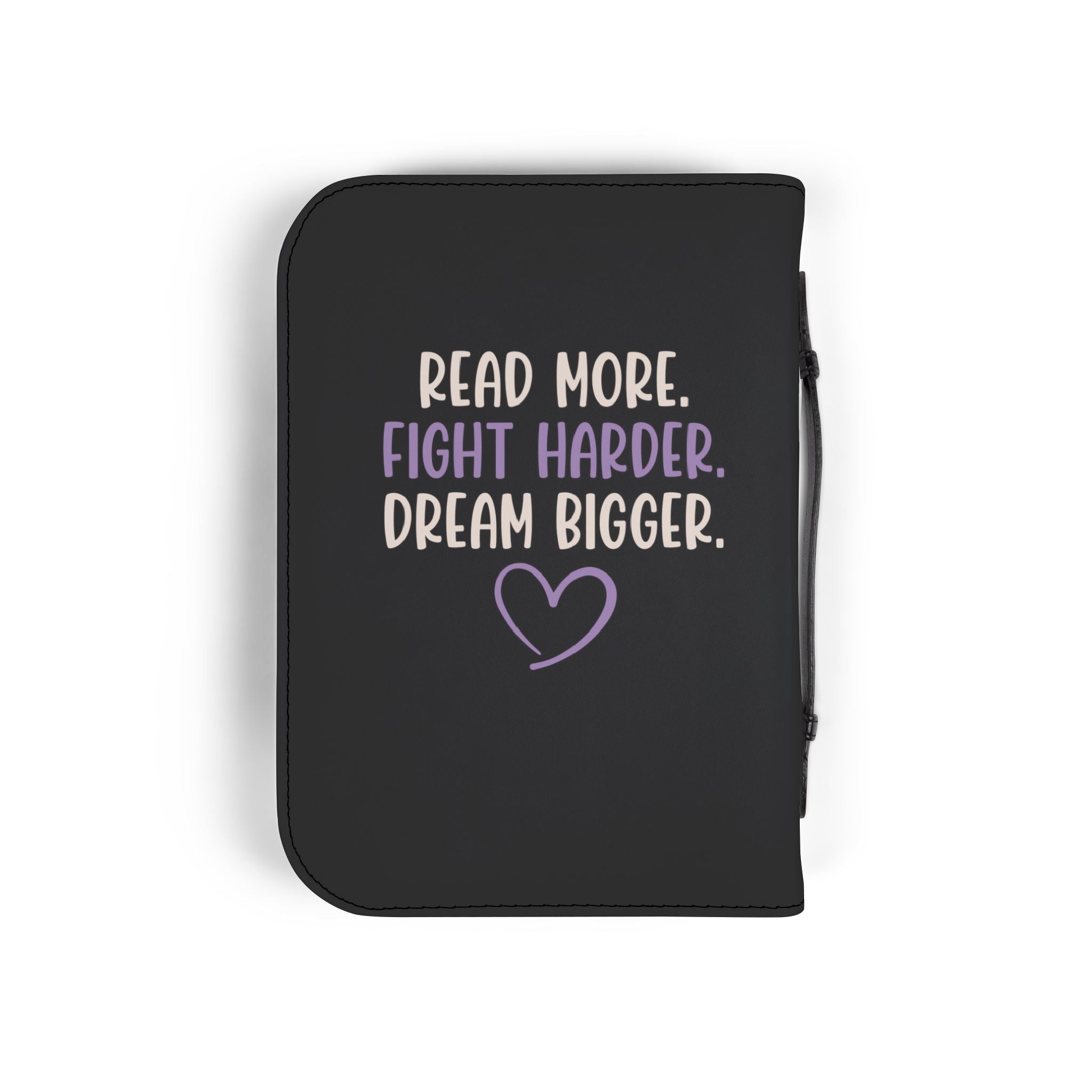 Bible Cover — “Every Reader Is Worth Fighting For” Zippered Bible Organizer (Read More. Fight Harder. Dream Bigger.)