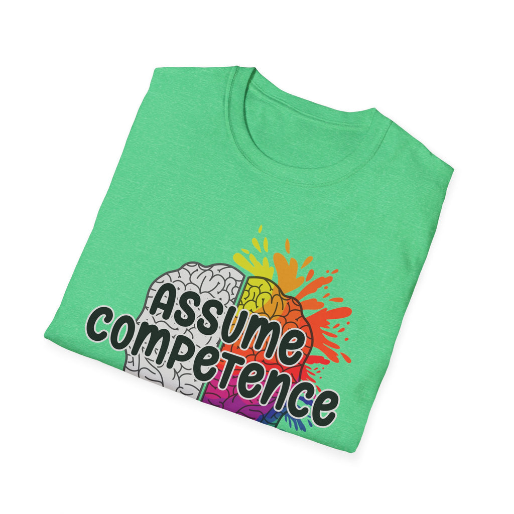 Assume Competence Brain T-Shirt — Neurodiversity Pride Tee