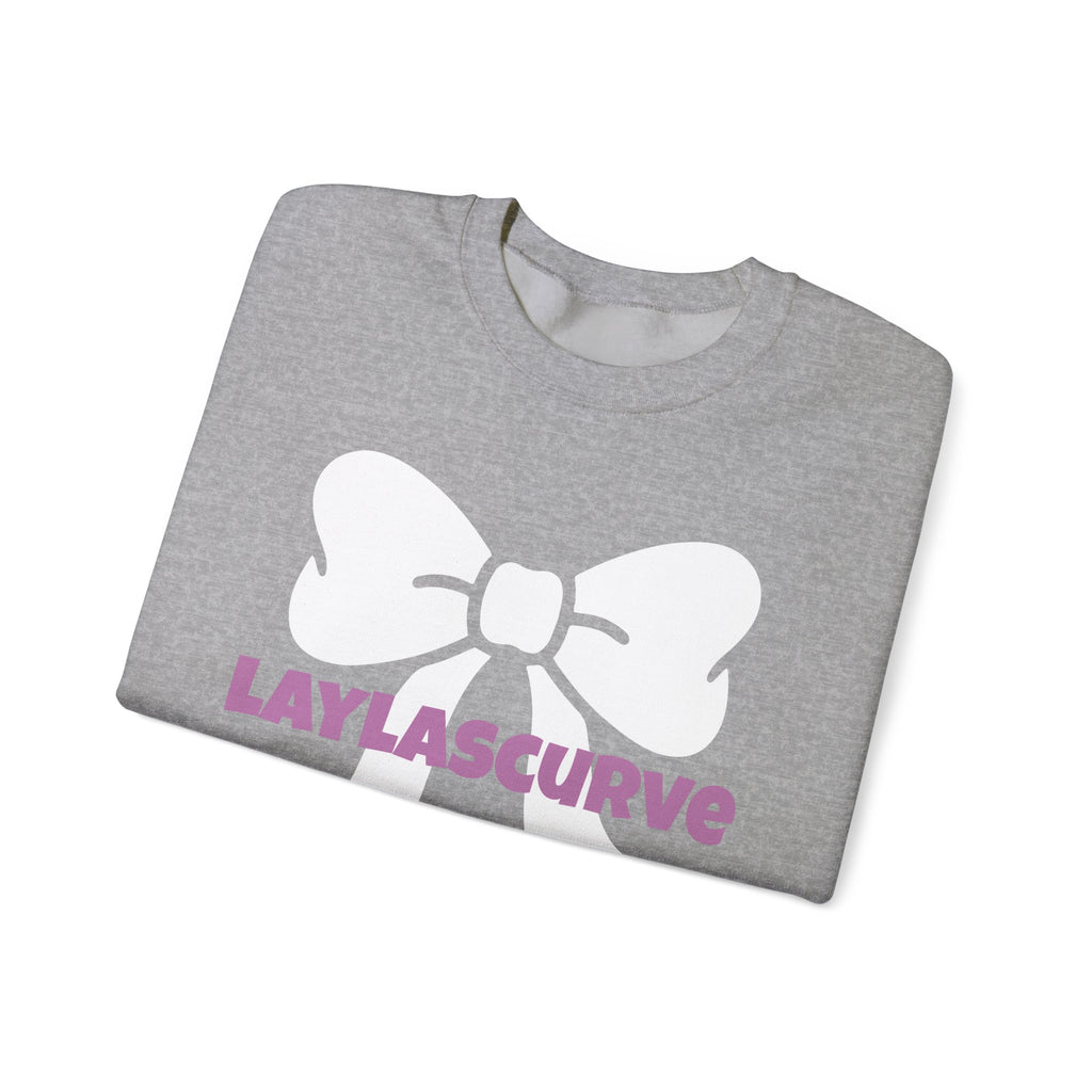 LAYLASCURVE Inspirational Love Bow Sweatshirt