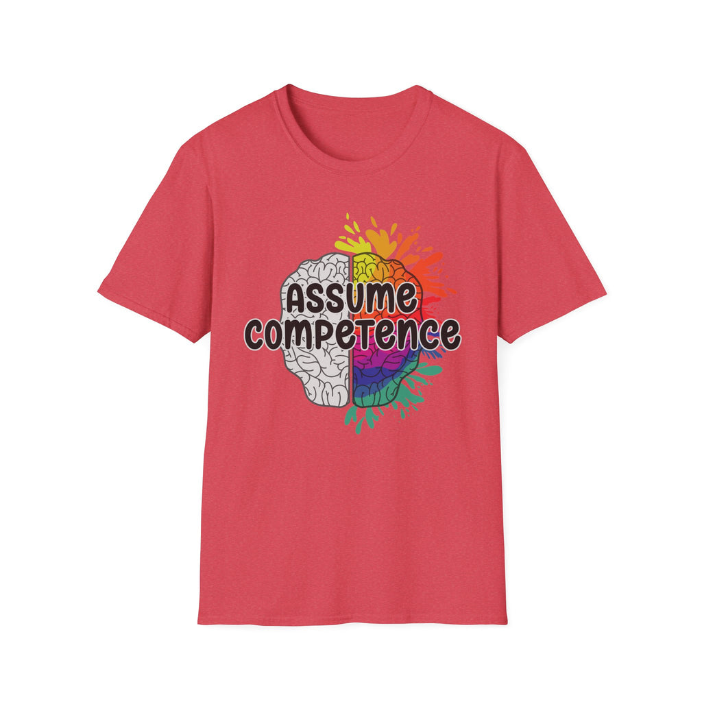 Assume Competence Brain T-Shirt — Neurodiversity Pride Tee