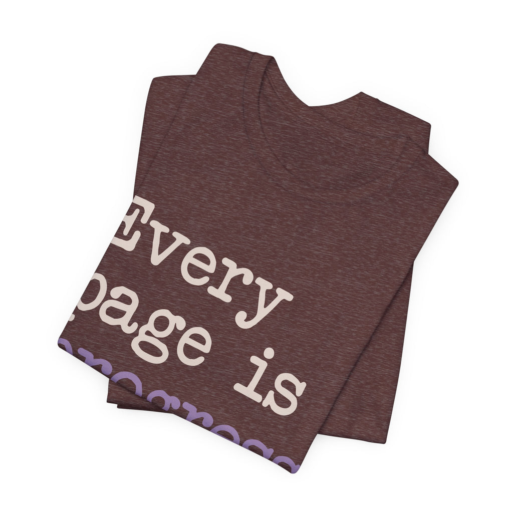Every Page Is Progress Tee – Inspirational Reading & Recovery Shirt