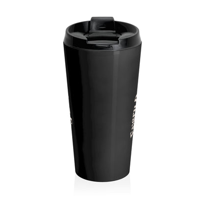 Travel Mug – “Every Reader Is Worth Fighting For” Boxing Gloves Book Design, Stainless Steel Tumbler