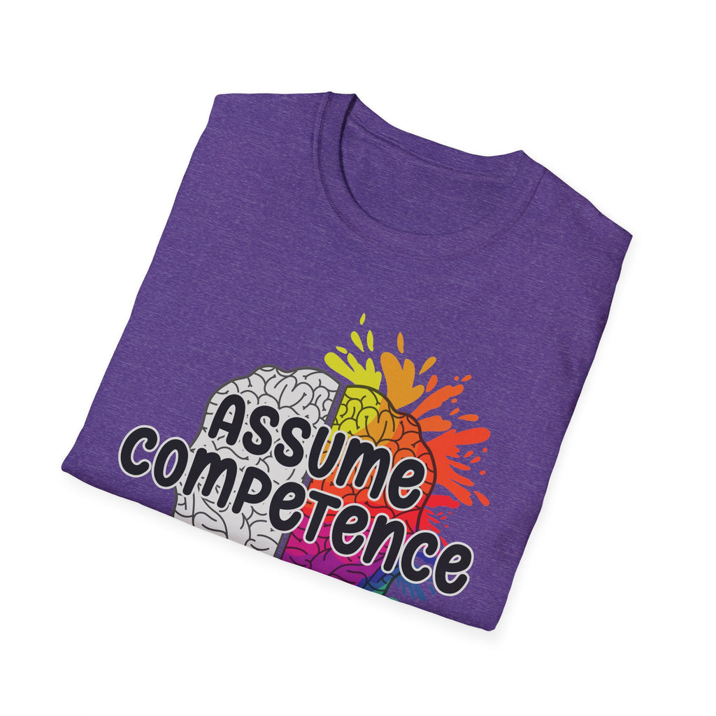 Assume Competence Brain T-Shirt — Neurodiversity Pride Tee