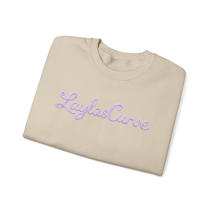 Crochet-Look 'Love' Crewneck Sweatshirt