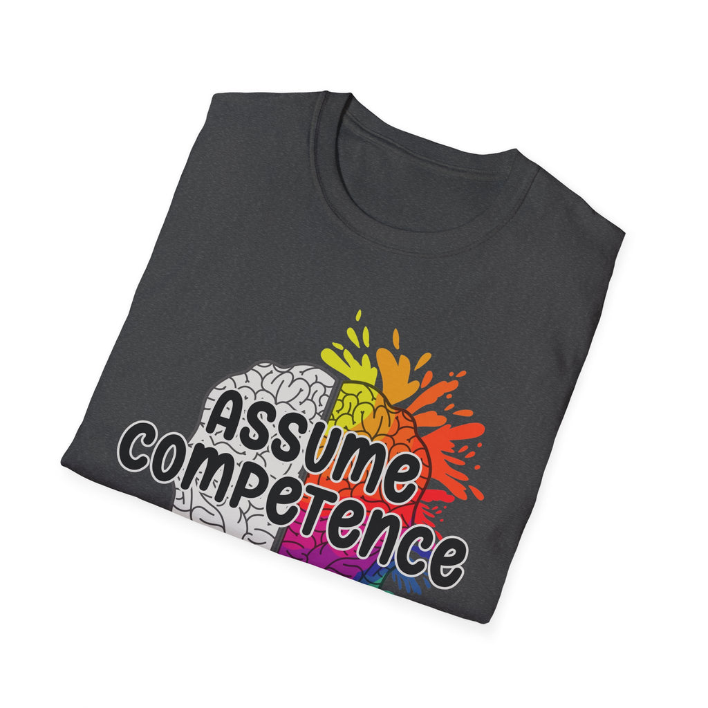 Assume Competence Brain T-Shirt — Neurodiversity Pride Tee
