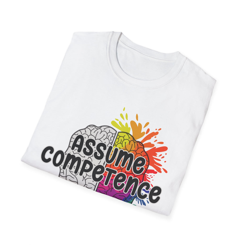 Assume Competence Brain T-Shirt — Neurodiversity Pride Tee