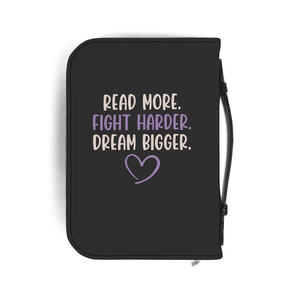Bible Cover — “Every Reader Is Worth Fighting For” Zippered Bible Organizer (Read More. Fight Harder. Dream Bigger.)