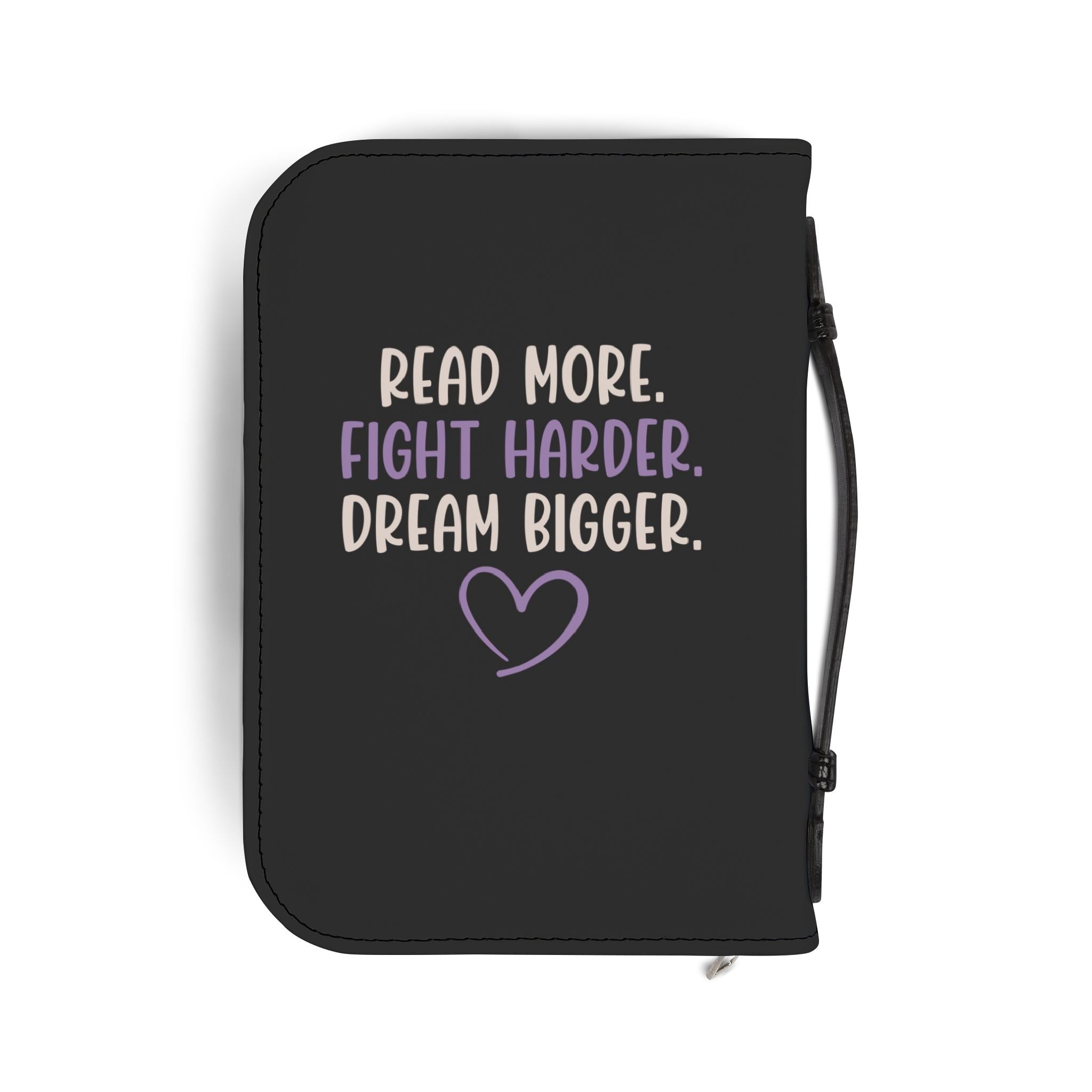 Bible Cover — “Every Reader Is Worth Fighting For” Zippered Bible Organizer (Read More. Fight Harder. Dream Bigger.)