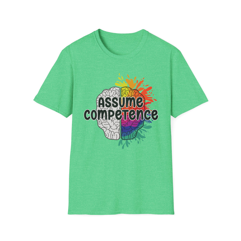 Assume Competence Brain T-Shirt — Neurodiversity Pride Tee