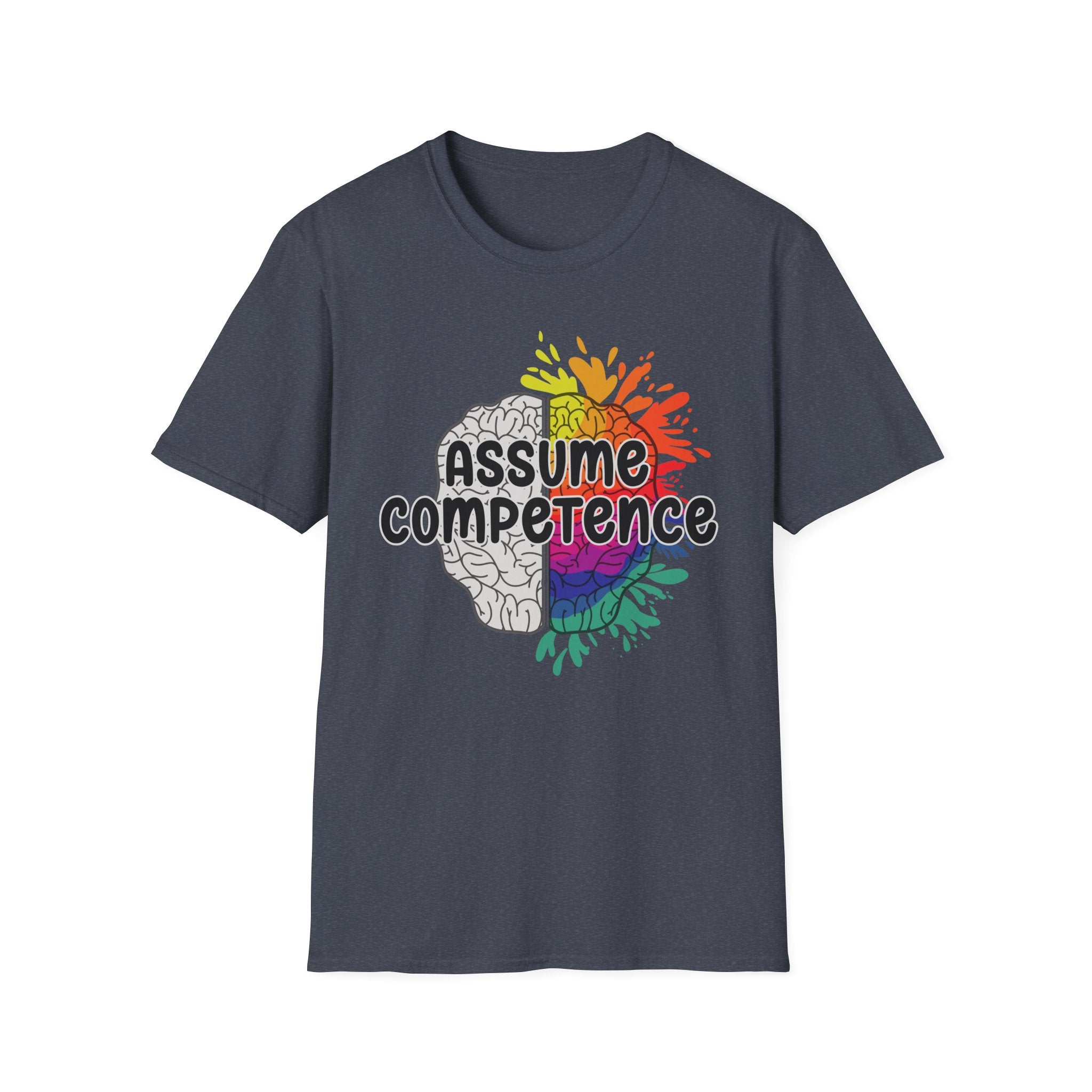 Assume Competence Brain T-Shirt — Neurodiversity Pride Tee
