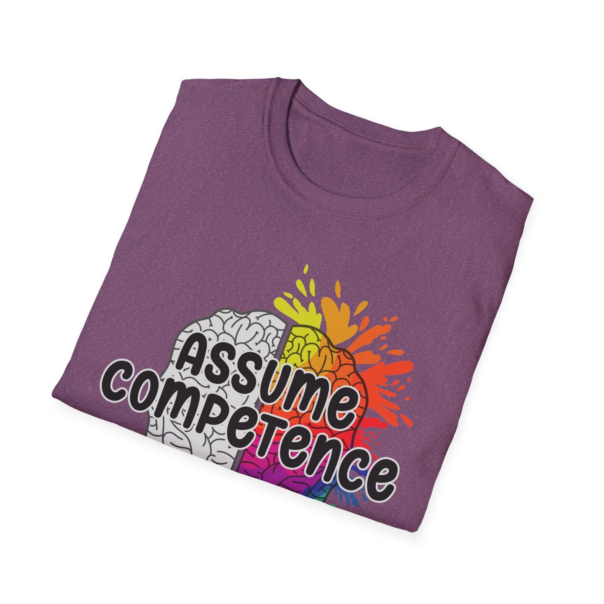 Assume Competence Brain T-Shirt — Neurodiversity Pride Tee