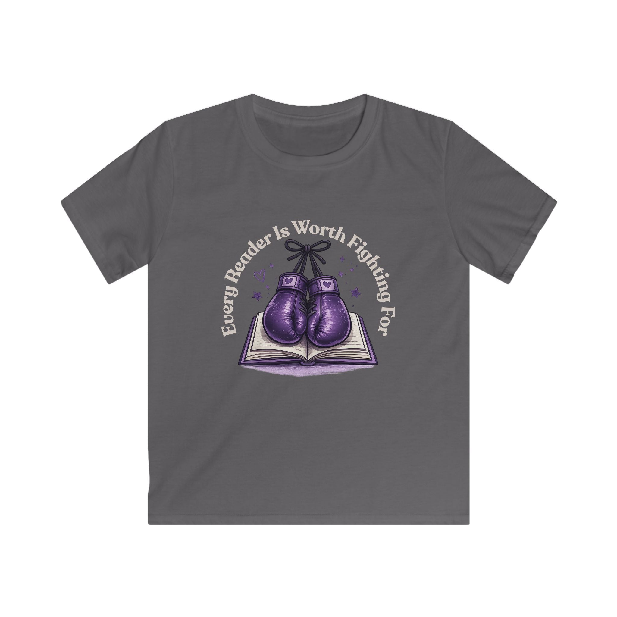 Every Reader is Worth Fighting For Kids Softstyle Tee