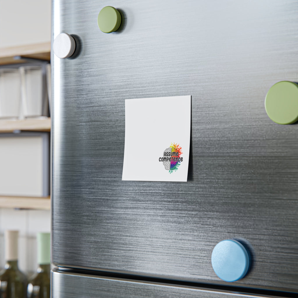 Post-it Note Pad — "Assume Competence" Brain Design (Colorful)