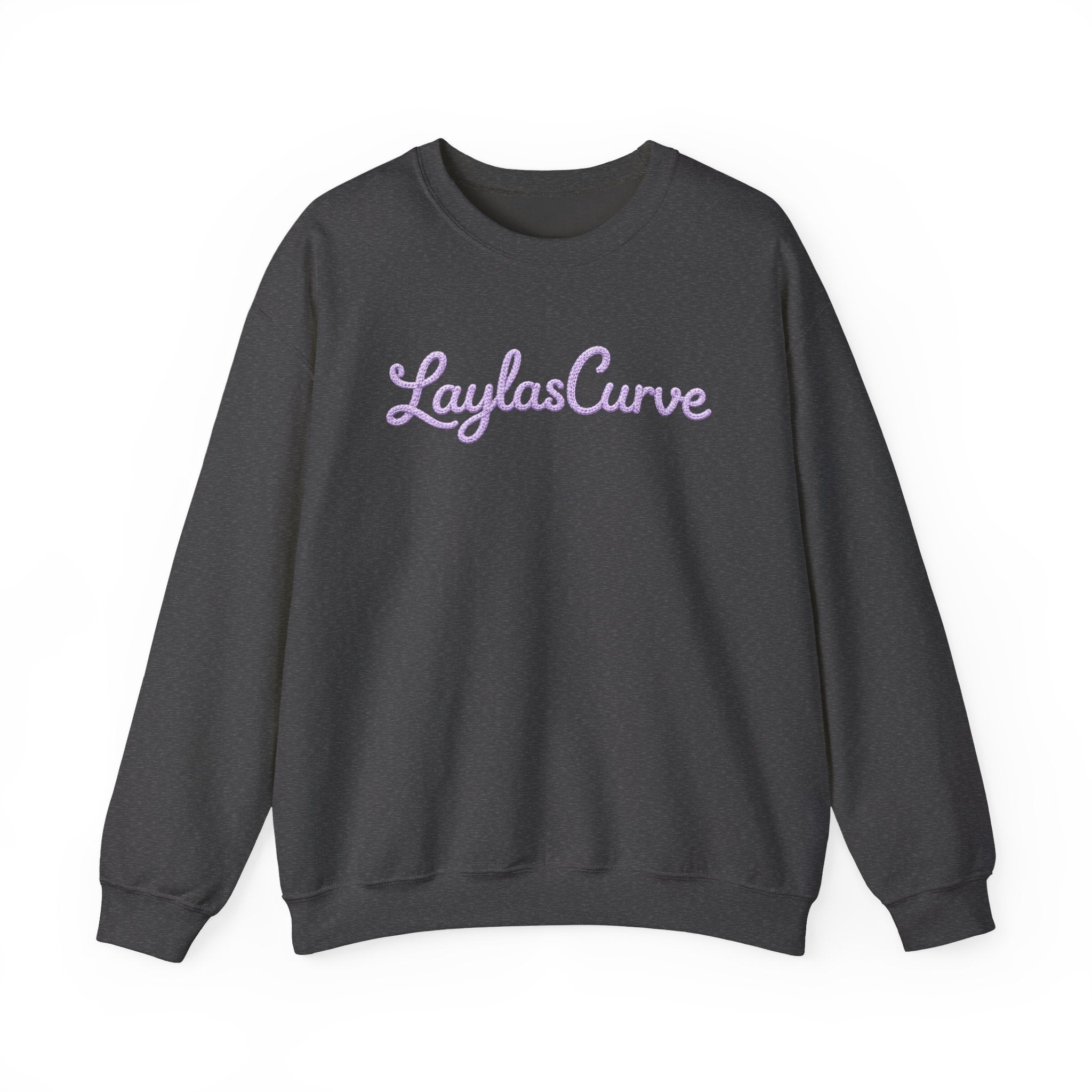Crochet-Look 'Love' Crewneck Sweatshirt