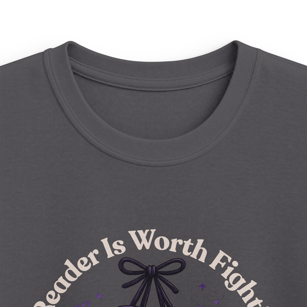 Every Reader is Worth Fighting For Kids Softstyle Tee
