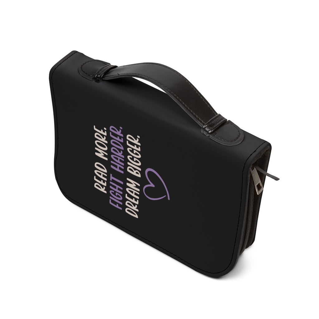 Bible Cover — “Every Reader Is Worth Fighting For” Zippered Bible Organizer (Read More. Fight Harder. Dream Bigger.)