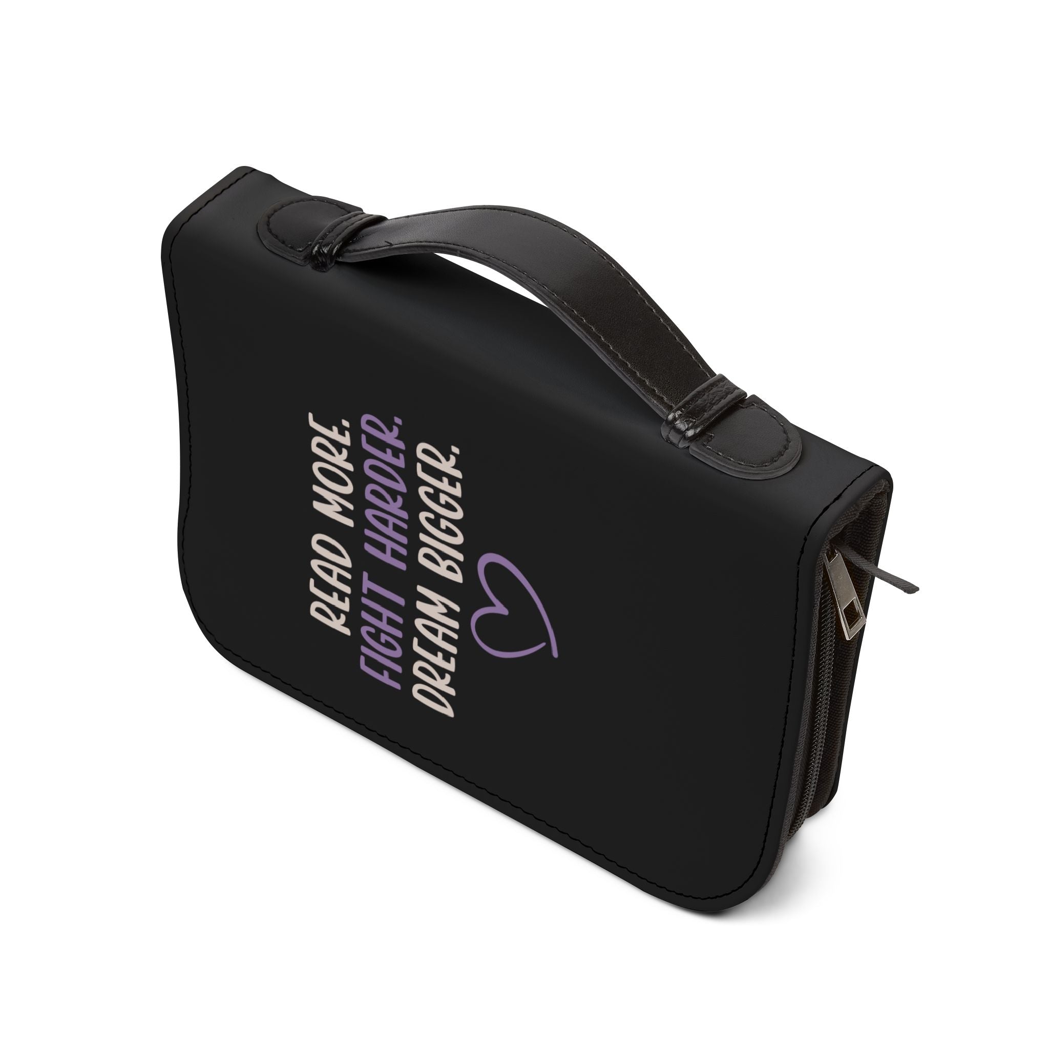 Bible Cover — “Every Reader Is Worth Fighting For” Zippered Bible Organizer (Read More. Fight Harder. Dream Bigger.)