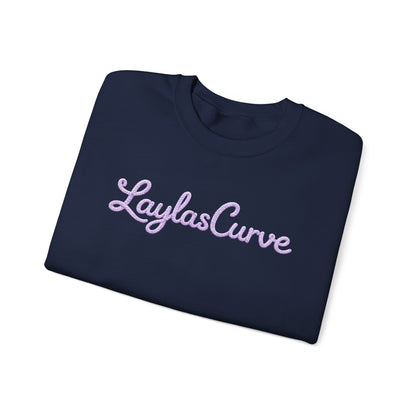Crochet-Look 'Love' Crewneck Sweatshirt