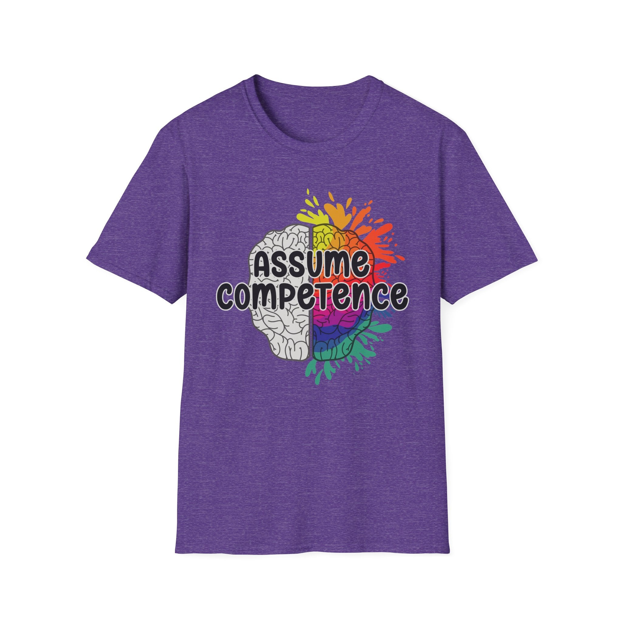 Assume Competence Brain T-Shirt — Neurodiversity Pride Tee