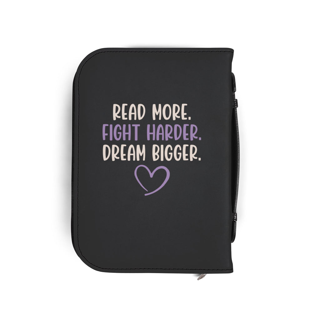 Bible Cover — “Every Reader Is Worth Fighting For” Zippered Bible Organizer (Read More. Fight Harder. Dream Bigger.)