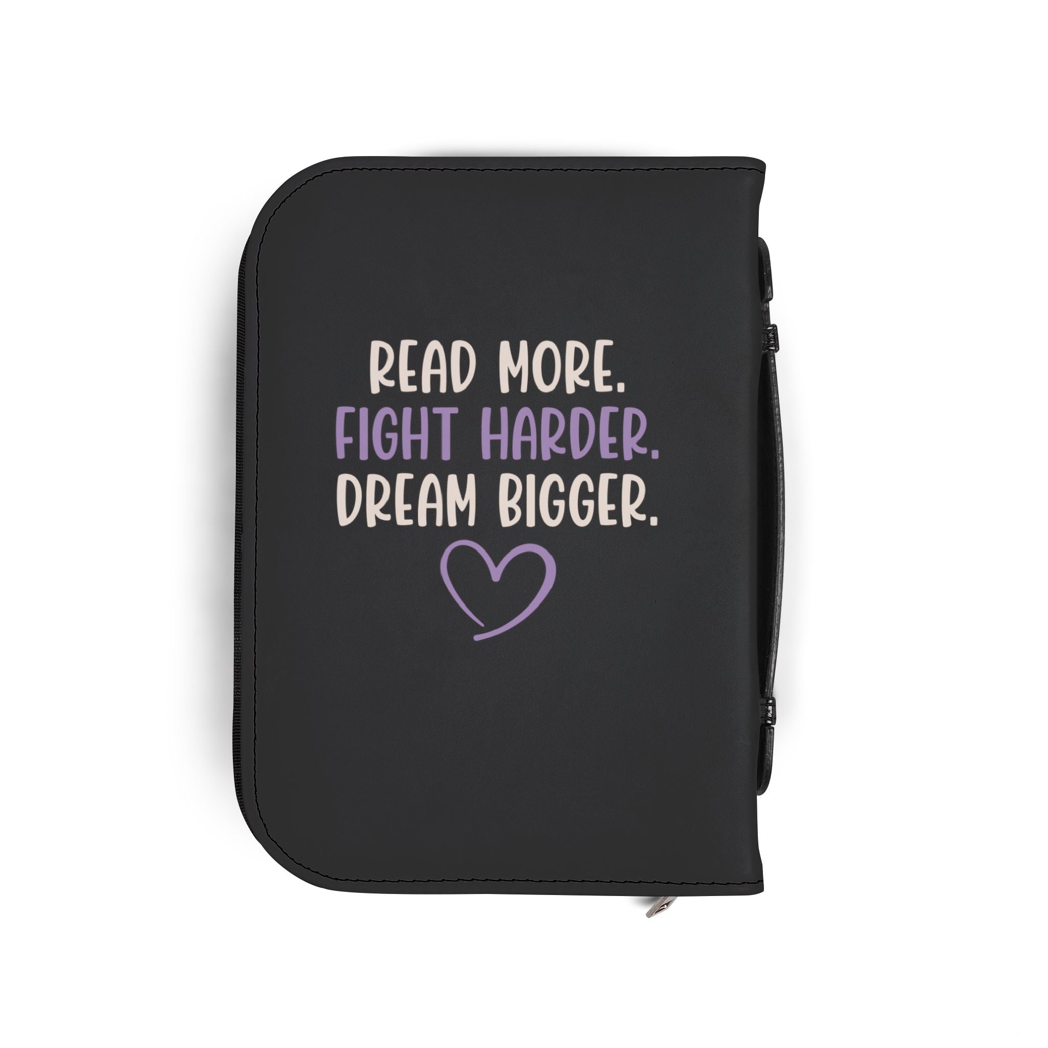 Bible Cover — “Every Reader Is Worth Fighting For” Zippered Bible Organizer (Read More. Fight Harder. Dream Bigger.)