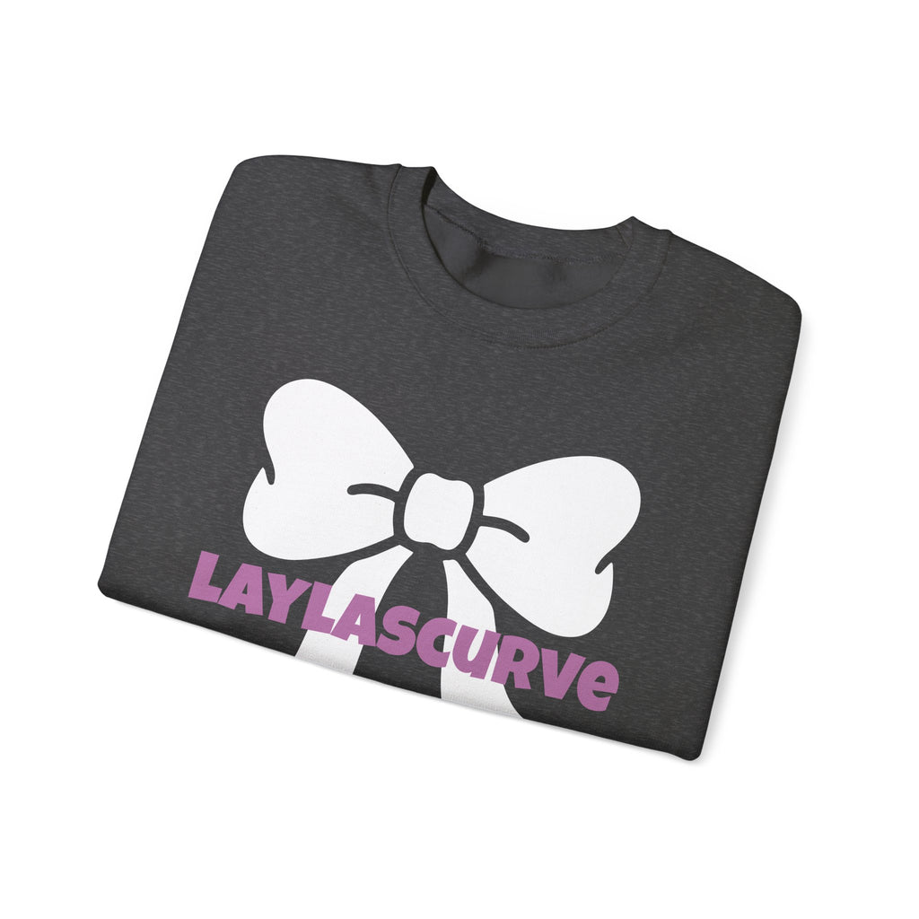 LAYLASCURVE Inspirational Love Bow Sweatshirt
