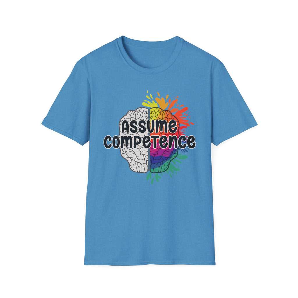 Assume Competence Brain T-Shirt — Neurodiversity Pride Tee