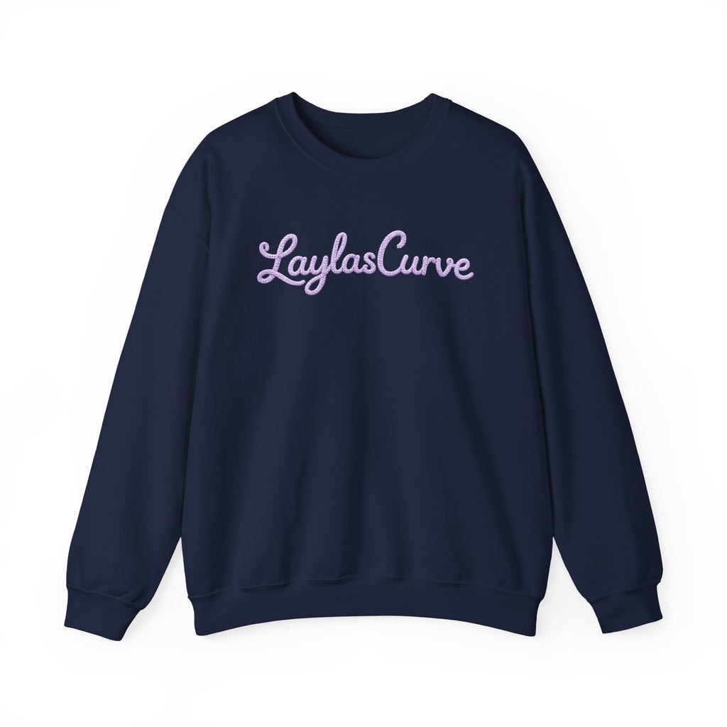 Crochet-Look 'Love' Crewneck Sweatshirt