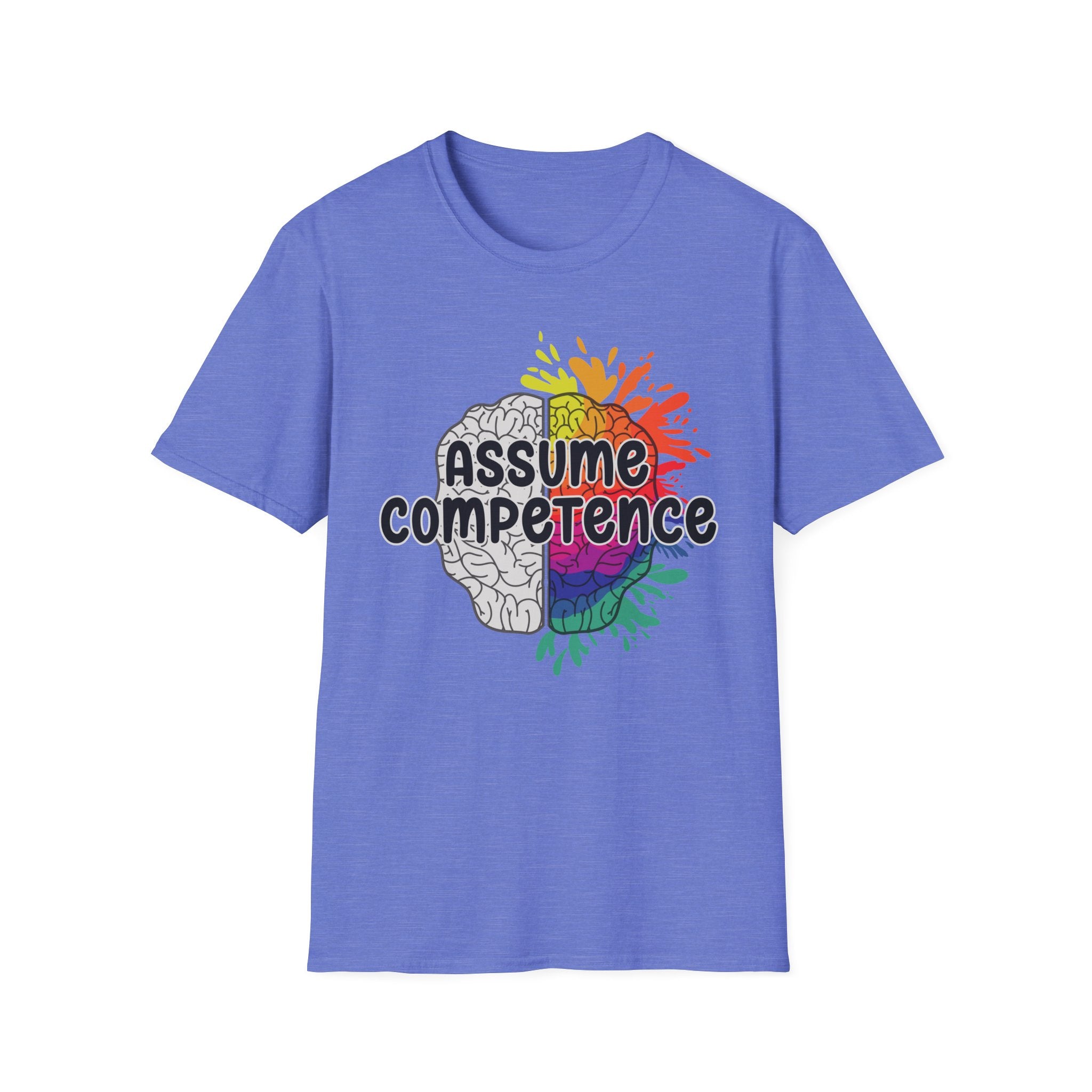 Assume Competence Brain T-Shirt — Neurodiversity Pride Tee