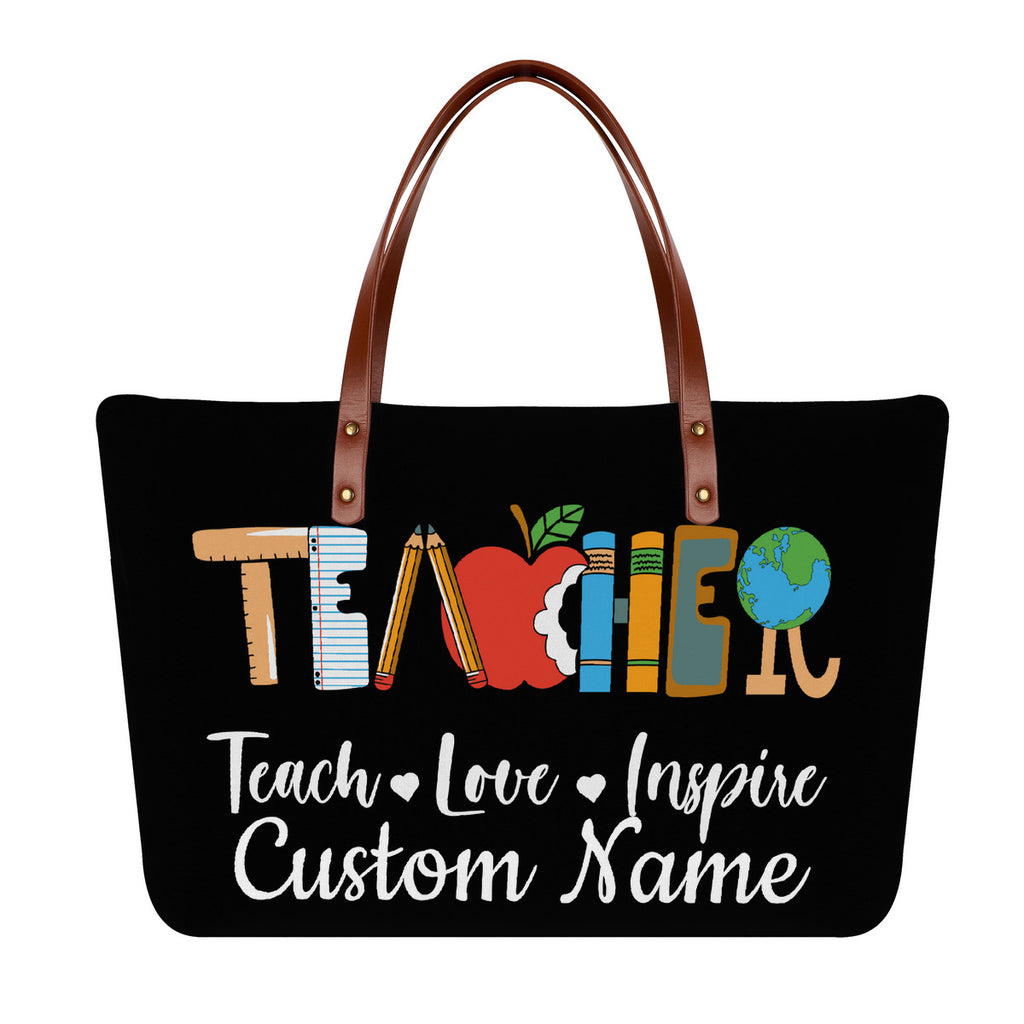 Teacher Art Personalized Teacher Tote Bag, Custom Teacher Tote Bag, Back to School Gift, Tea