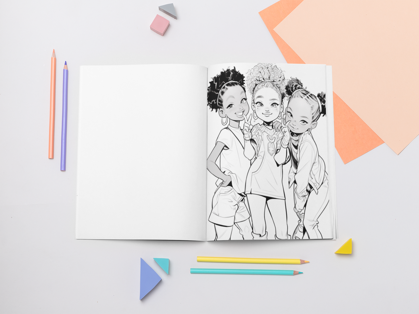 Expressions of Baby Girl Coloring Book and Journal