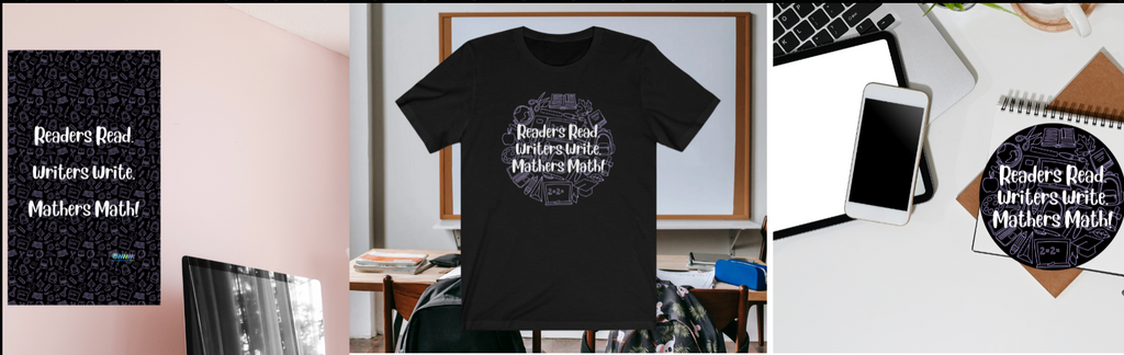 Gift Bundle Mathers Math sticker, poster and Unisex Short Sleeve Tee