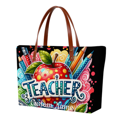Teacher Personalized Teacher Tote Bag, Custom Teacher Tote Bag, Back to School Gift, Teacher