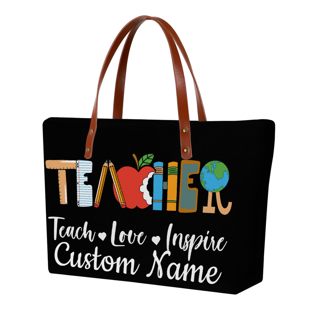 Teacher Art Personalized Teacher Tote Bag, Custom Teacher Tote Bag, Back to School Gift, Tea