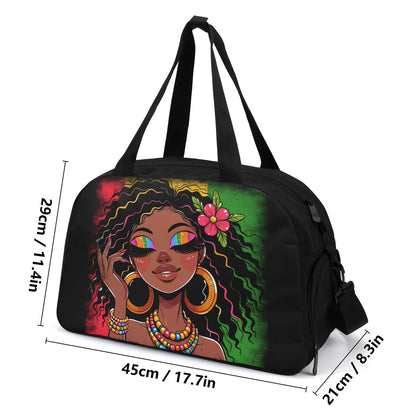 Red, Yellow, Green Traveling Day Bag