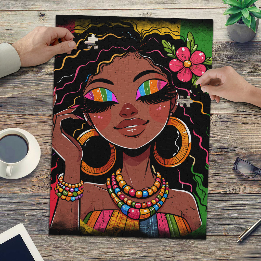 Red Green and Yellow Jigsaw Puzzle (300-Piece)