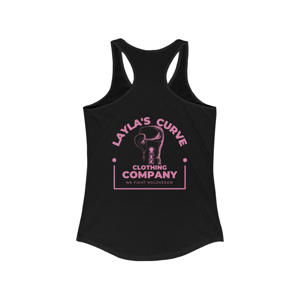 In This Family No One Fights Alone Women's Ideal Racerback Tank