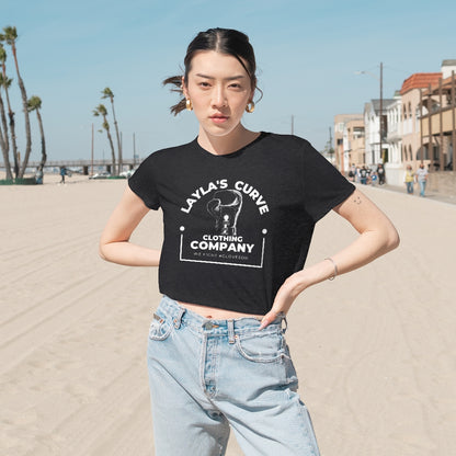 Layla’s Curve Signature Women's Flowy Cropped Tee