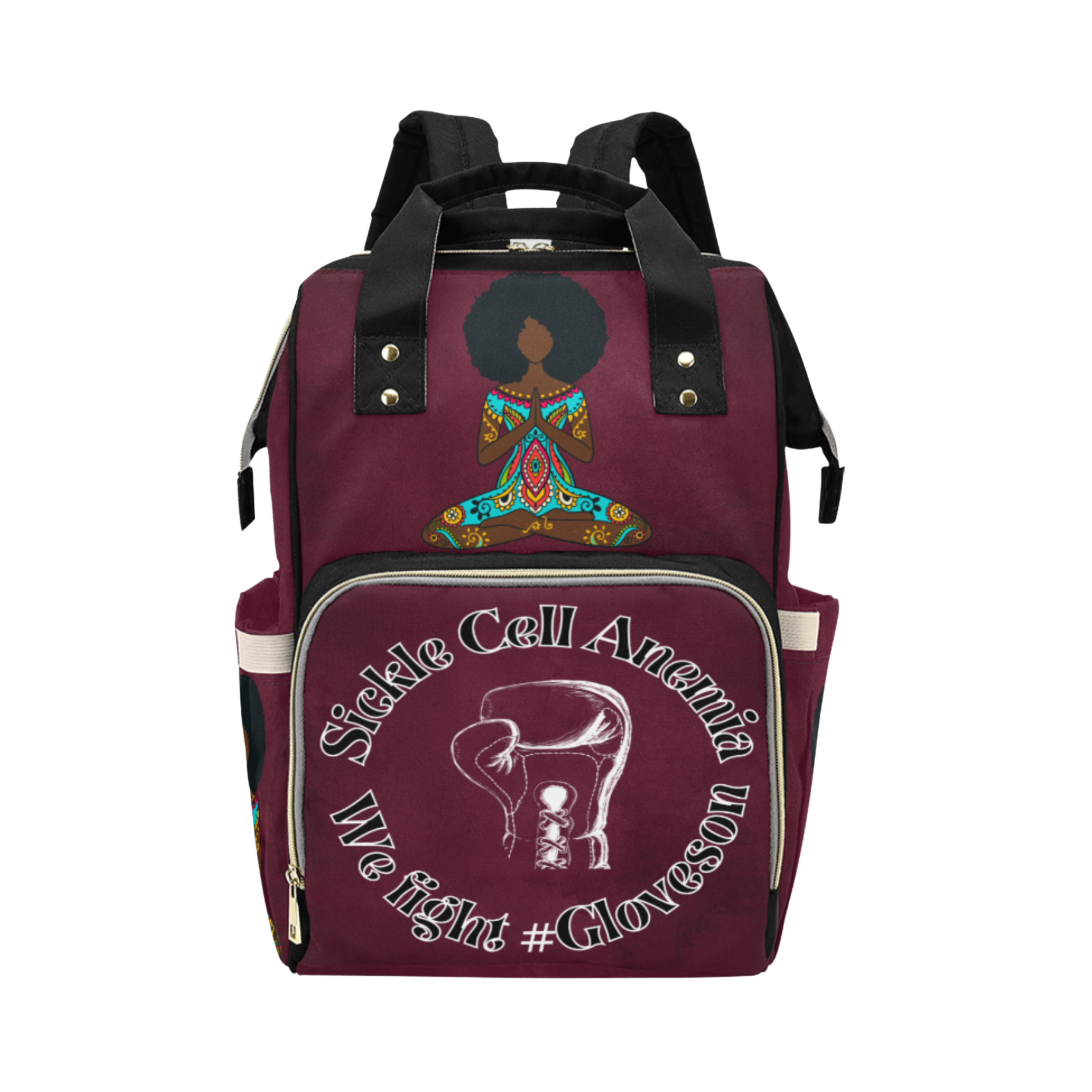 Sickle Cell Custom Multi-Function Diaper Backpack