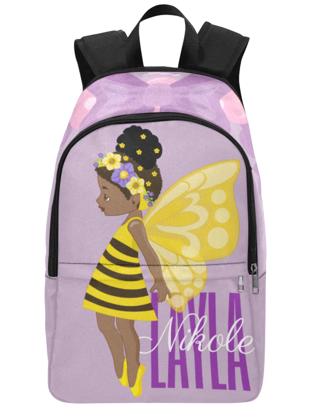 Lavender Bee Custom School Backpack