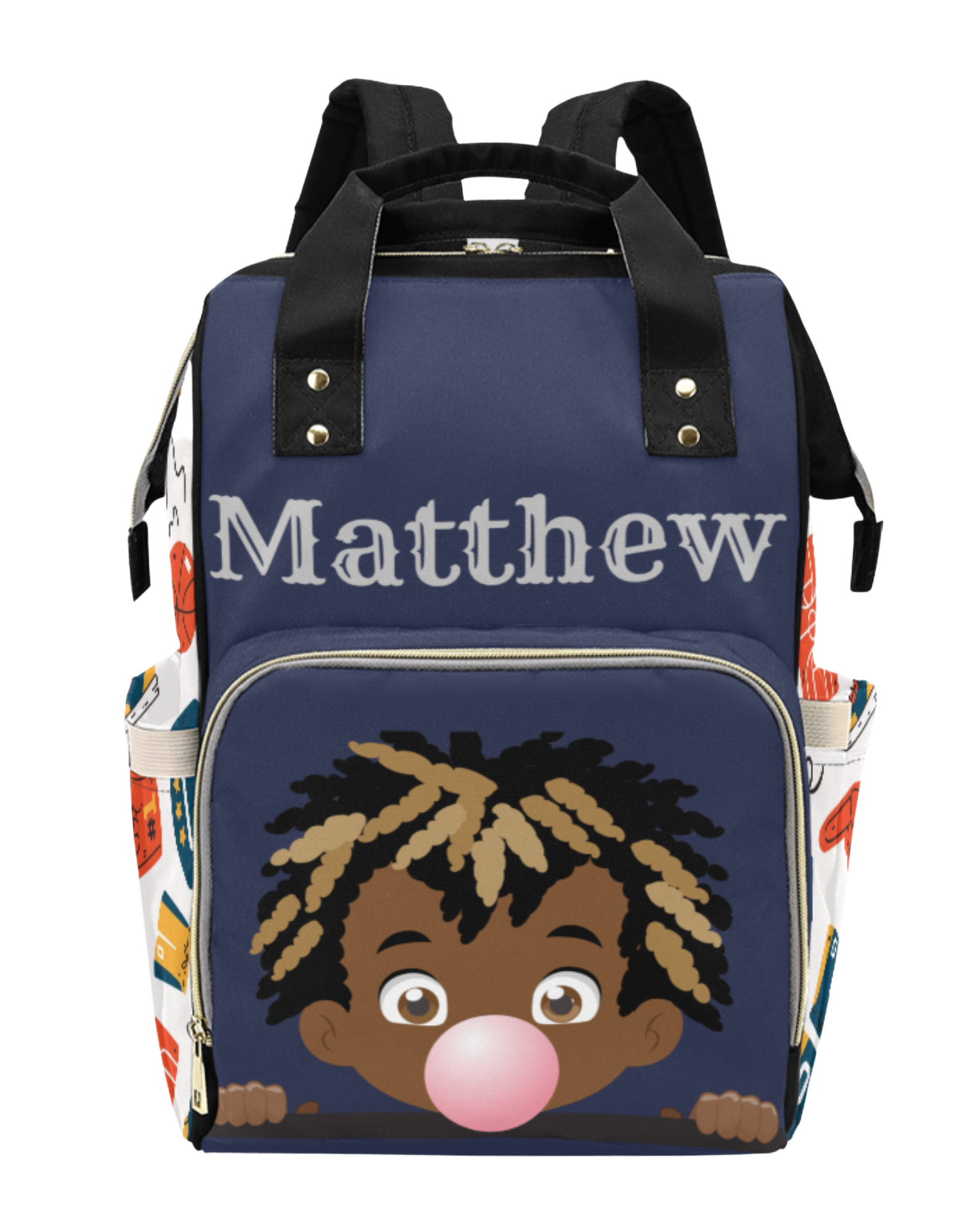 Bubble Gum Custom Multi-Function Diaper Backpack