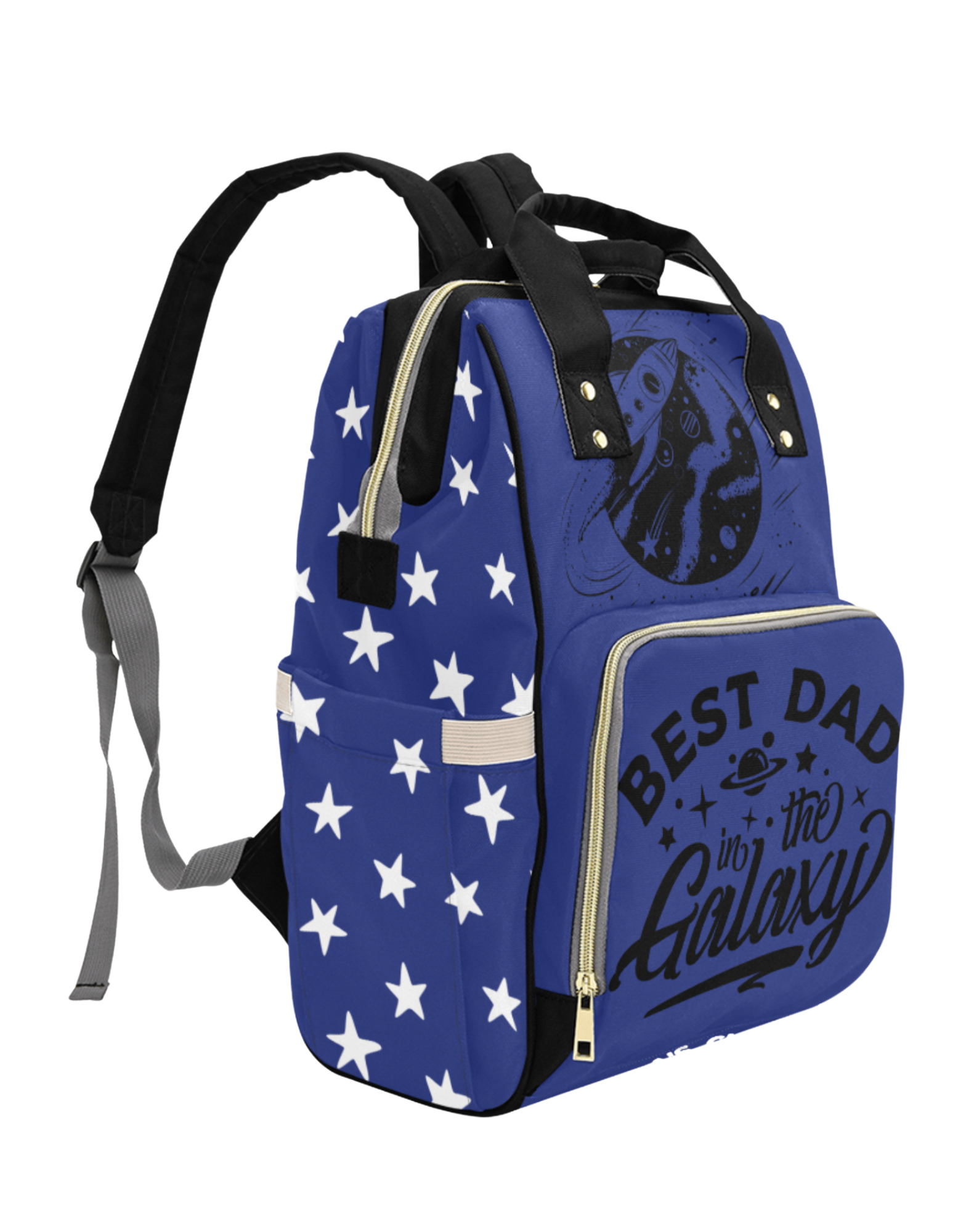 Best Dad in the Galaxy Custom Multi-Function Diaper Backpack