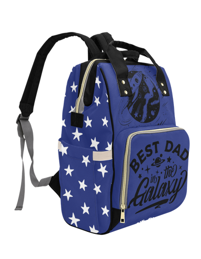 Best Dad in the Galaxy Custom Multi-Function Diaper Backpack