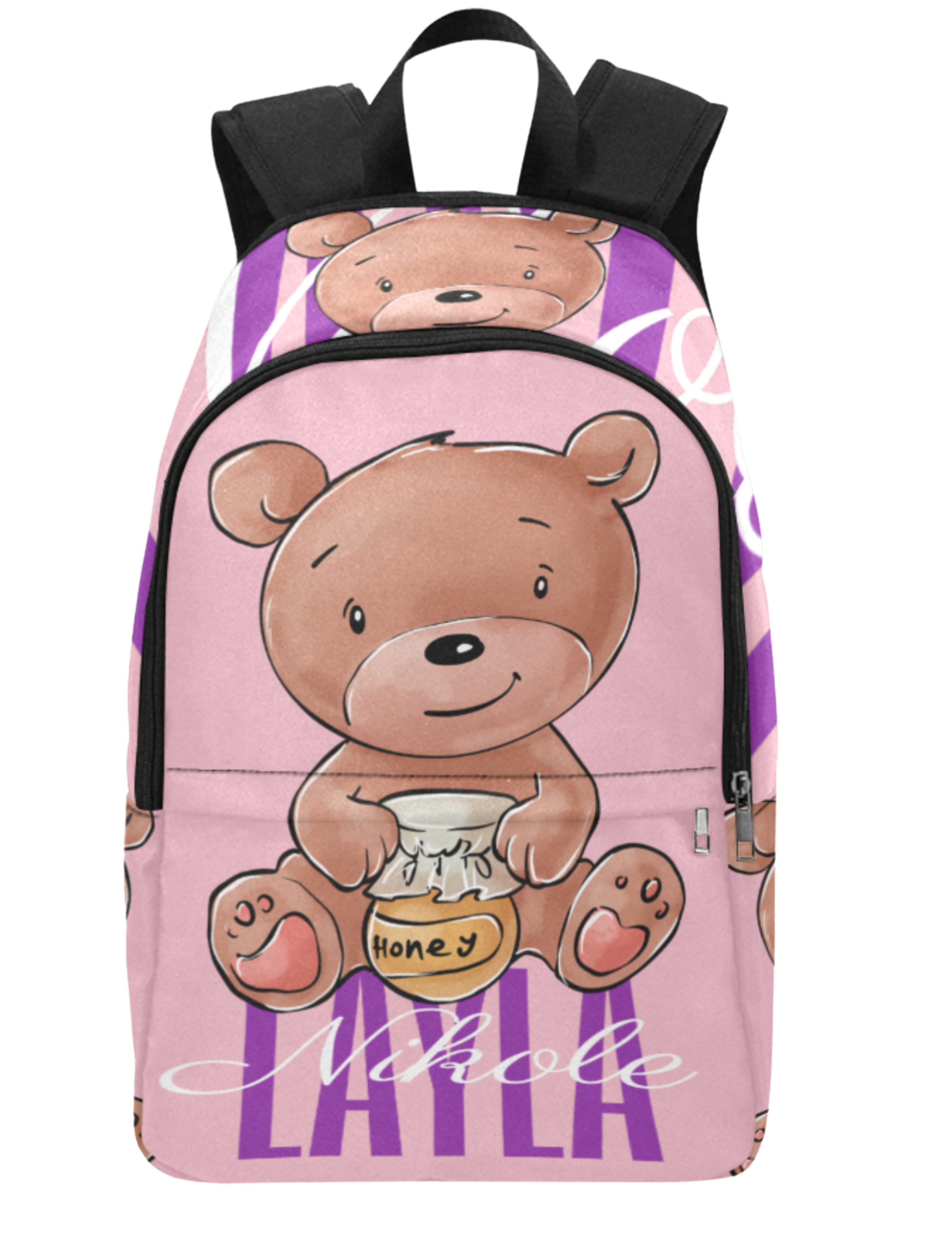 Pink Bear Custom School Backpack