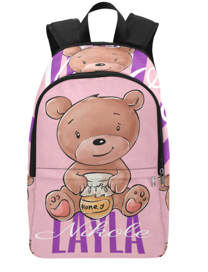 Pink Bear Custom School Backpack