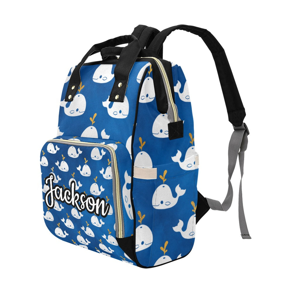 Whale Custom Multi-Function Diaper Bag Backpack