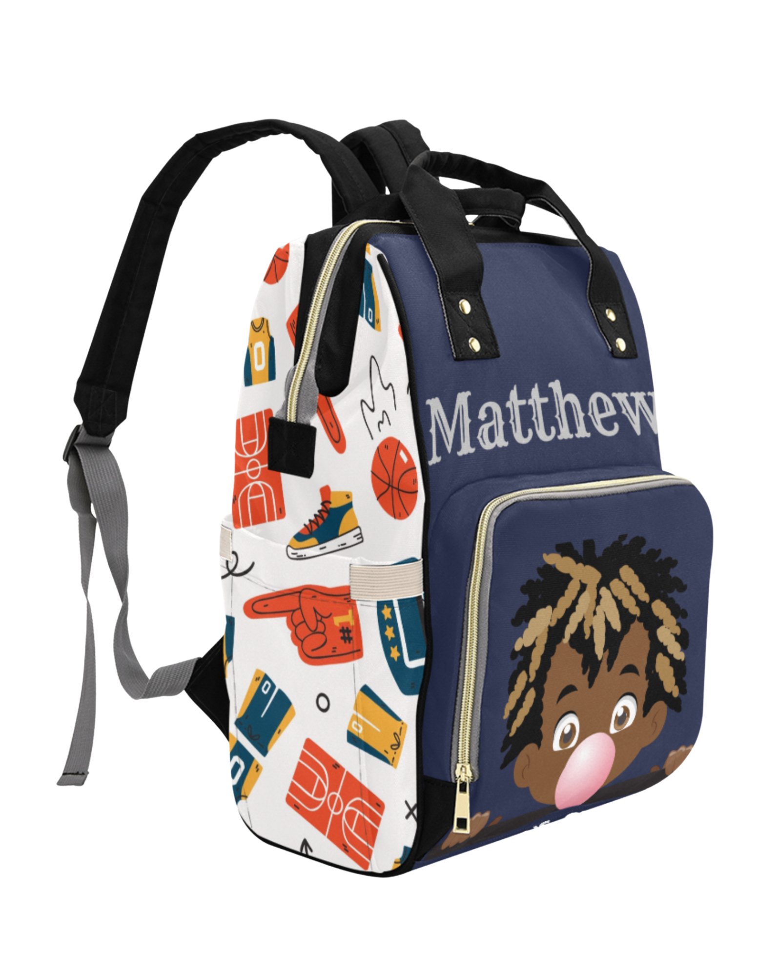 Bubble Gum Custom Multi-Function Diaper Backpack